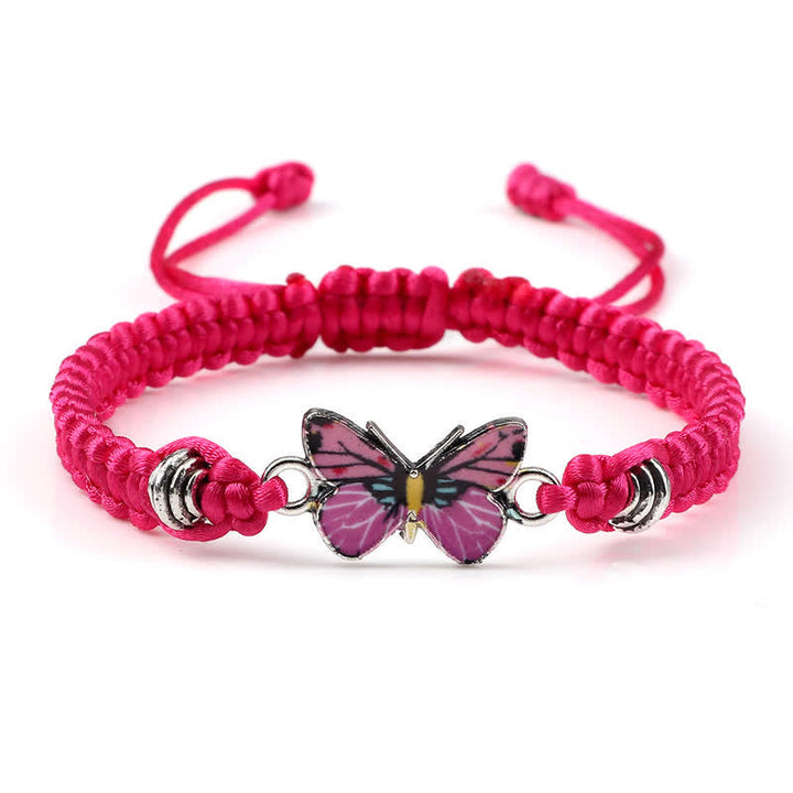 Armband Schmetterling – Liebe pink Makramee Schmetterling Charm Schmuck