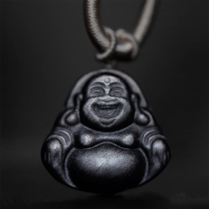 Kette lachender Buddha Anhänger Natur Schutz