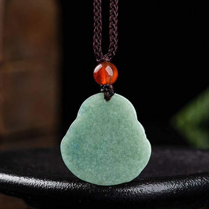 Kette Jade Lachender Buddha Cyan – Wohlstand & Stärke – Bild 8 – Jade Kette Lachender Buddha Anhänger Cyan Naturstein Wohlstand Stärke