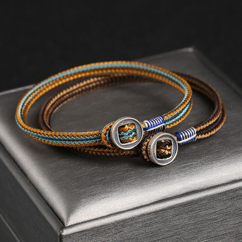 Armband 925 Silber - Schutz Knoten Geflochten