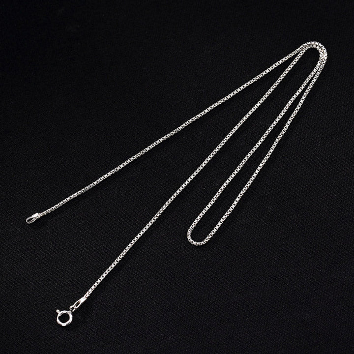 Kette Silber Box-Chain schlicht Verschluss Schmuck