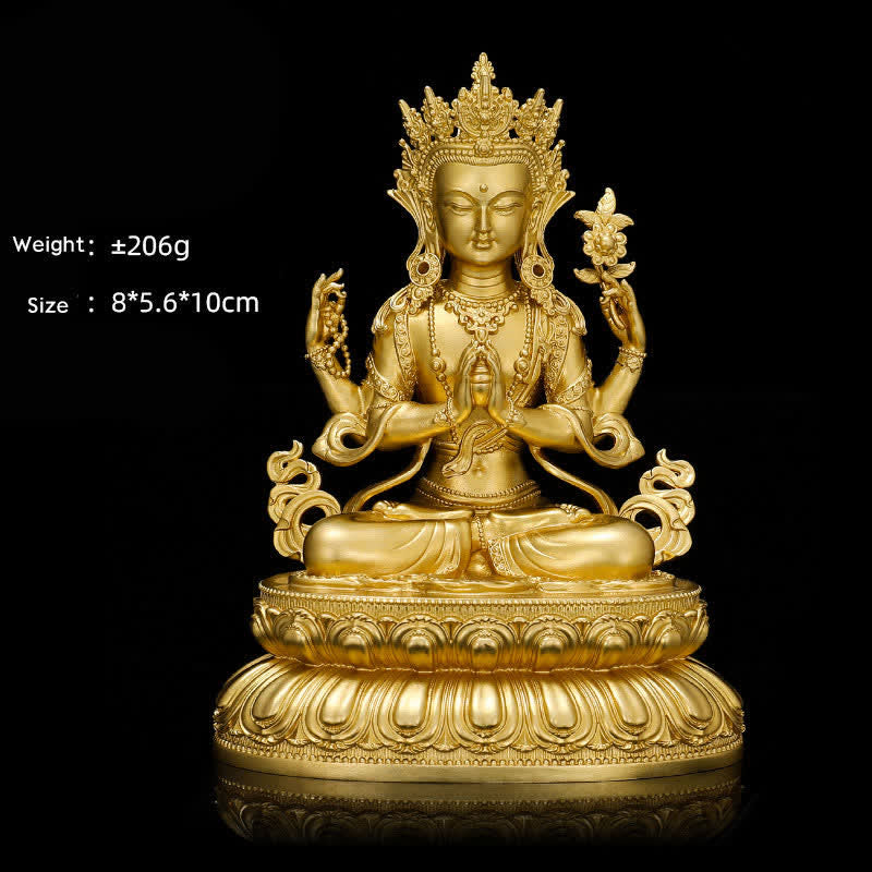 Amitabha Buddha 10 cm Vierarmiger Avalokitesvara