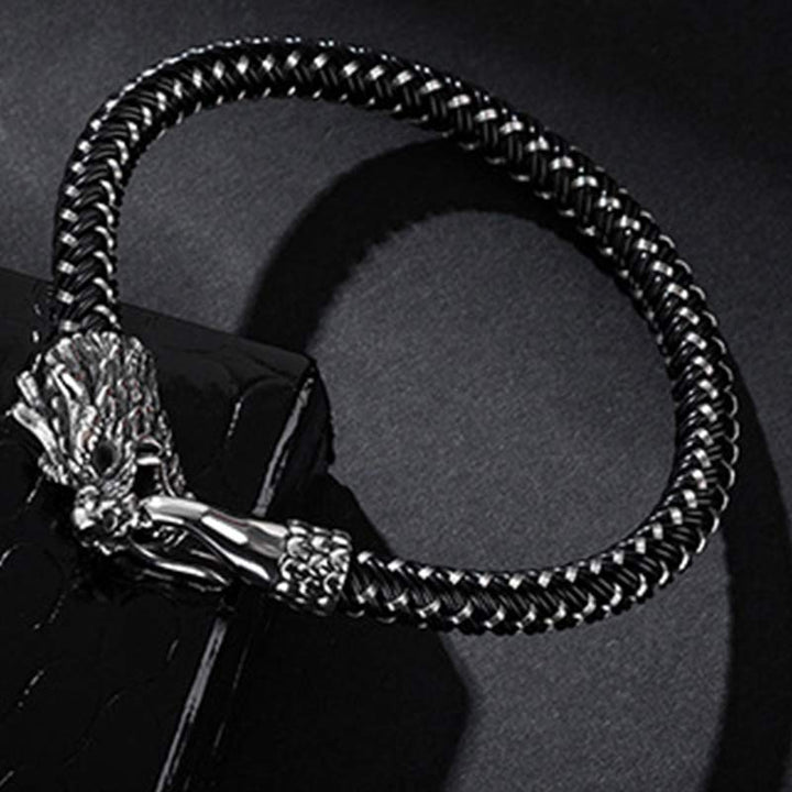 Armband Drachen Silber Schutz Glück Handgelenk getragen elegantes Design