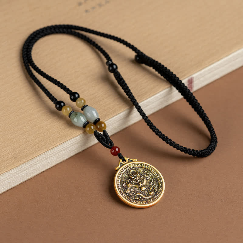 Kette Kaninchen Tierkreis Wohlstand goldener Anhänger schwarzes Textilband