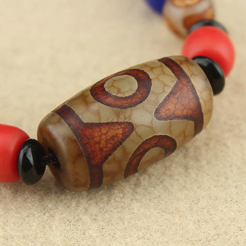 Kette Dzi Schutz Tibetisch Amulett