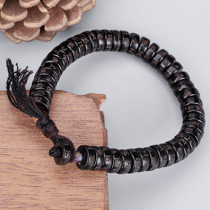 Armband Kokosnussschale - Mantra Positive Energie