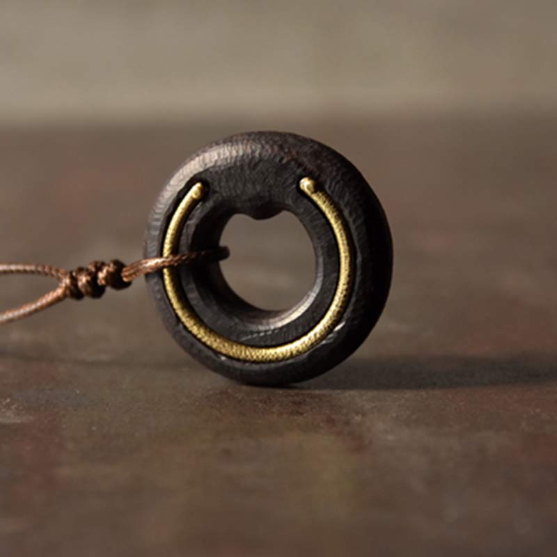 Ebenholz Zen Kreis – Gelassenheit & Frieden – Bild 15 – Ebenholz Zen Kreis Anhänger – Gelassenheit und innerer Frieden Symbol