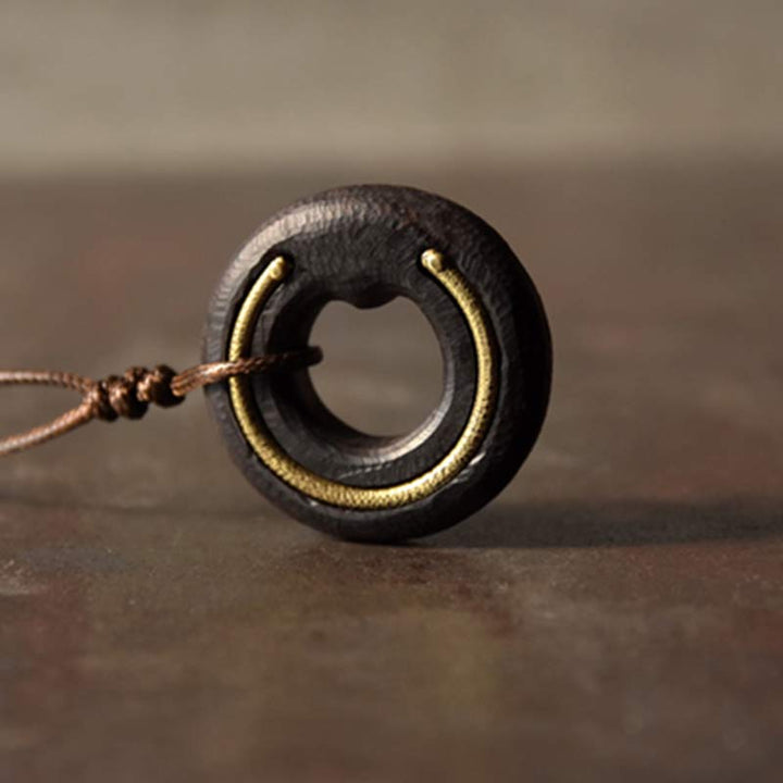 Ebenholz Zen Kreis – Gelassenheit & Frieden – Bild 15 – Ebenholz Zen Kreis Anhänger – Gelassenheit und innerer Frieden Symbol