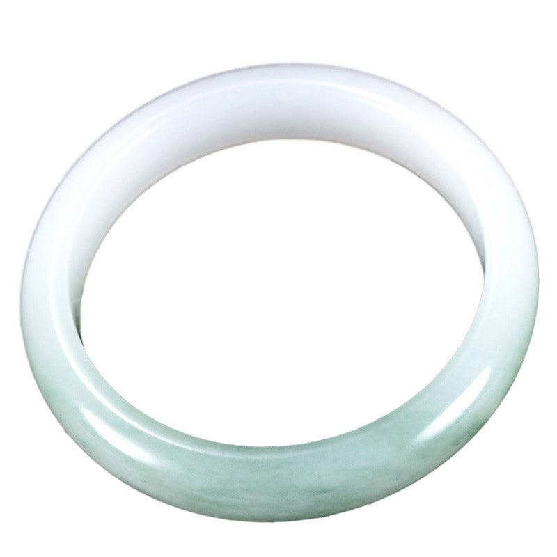 Jade Armband poliert hell grün Naturstein glatt elegant Armreif