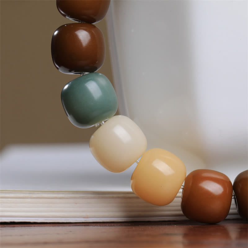 Armband Bunt Bodhi Samen Keep Away elastisch Naturperlen