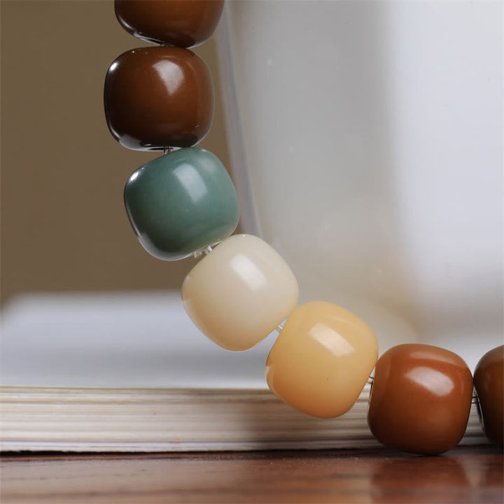 Armband Bunt Bodhi Samen Keep Away elastisch Naturperlen