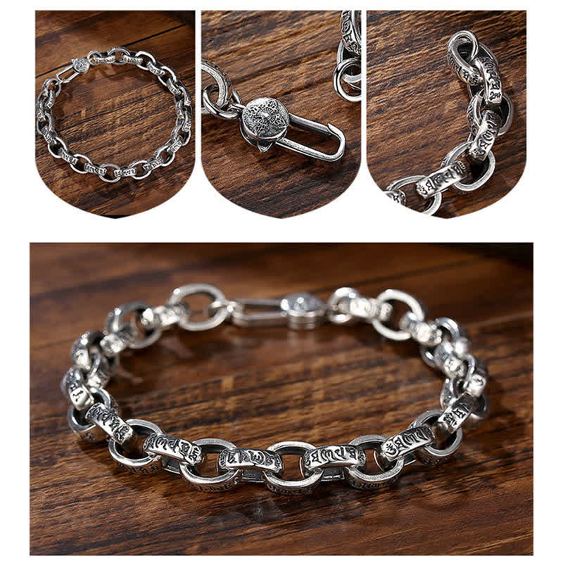 Armband 925 Silber Om Mani Padme Hum – Frieden & Harmonie