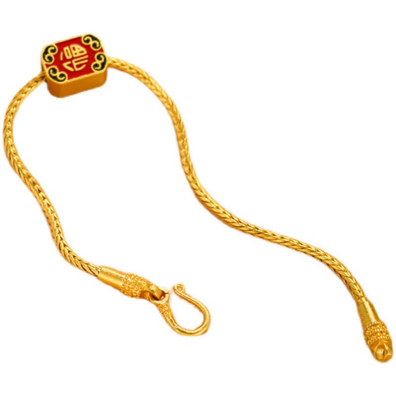 Armband Om Mani Padme Hum – 18K Gold, Glücks-Mantra & Ruhe