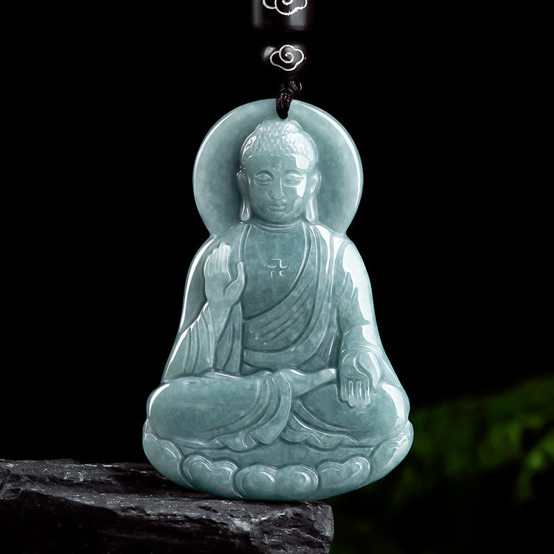 Anhänger Jade Buddha Meditation Natur