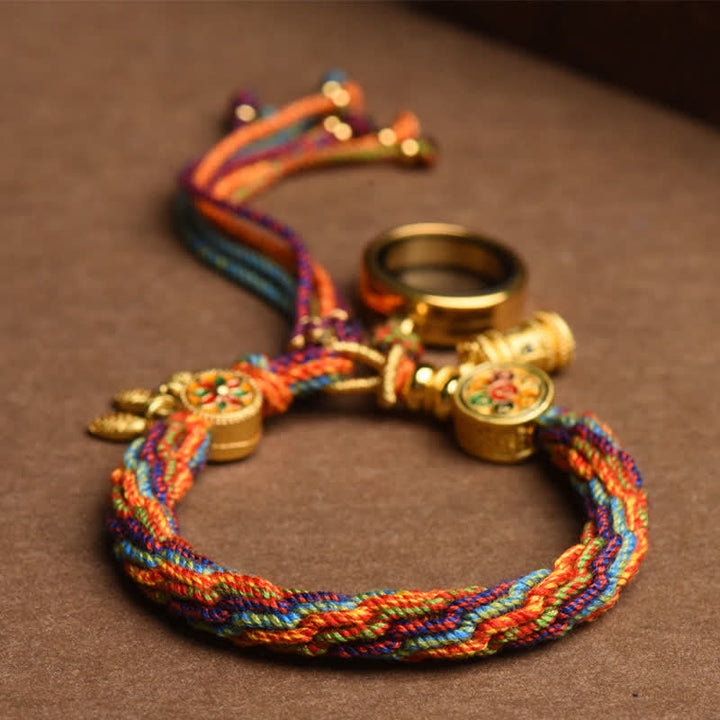 Armband Om Mani Padme Hum - Reinkarnation & Glücksknoten
