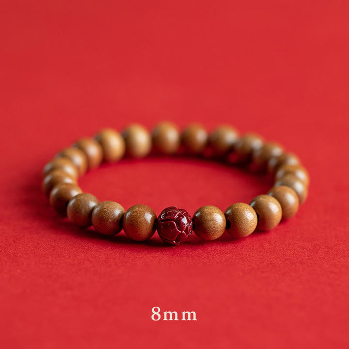 Armband Zinnober Lotus – Glück & Wohlstand