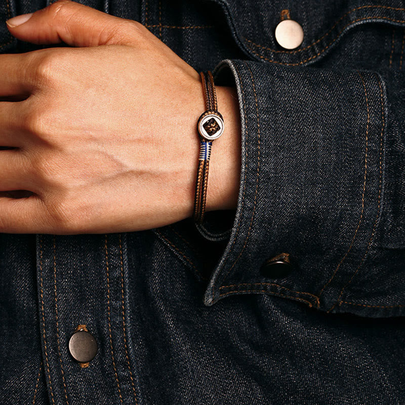 Armband 925 Silber - Schutz Knoten Geflochten