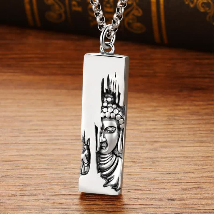 Silber Kette Tathagata Buddha Anhänger Kraft Schutz Spiritualität
