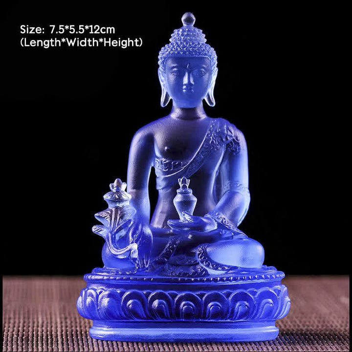 Buddha Statuen Medizin Liuli Kristall Medizin-Buddha, Medium