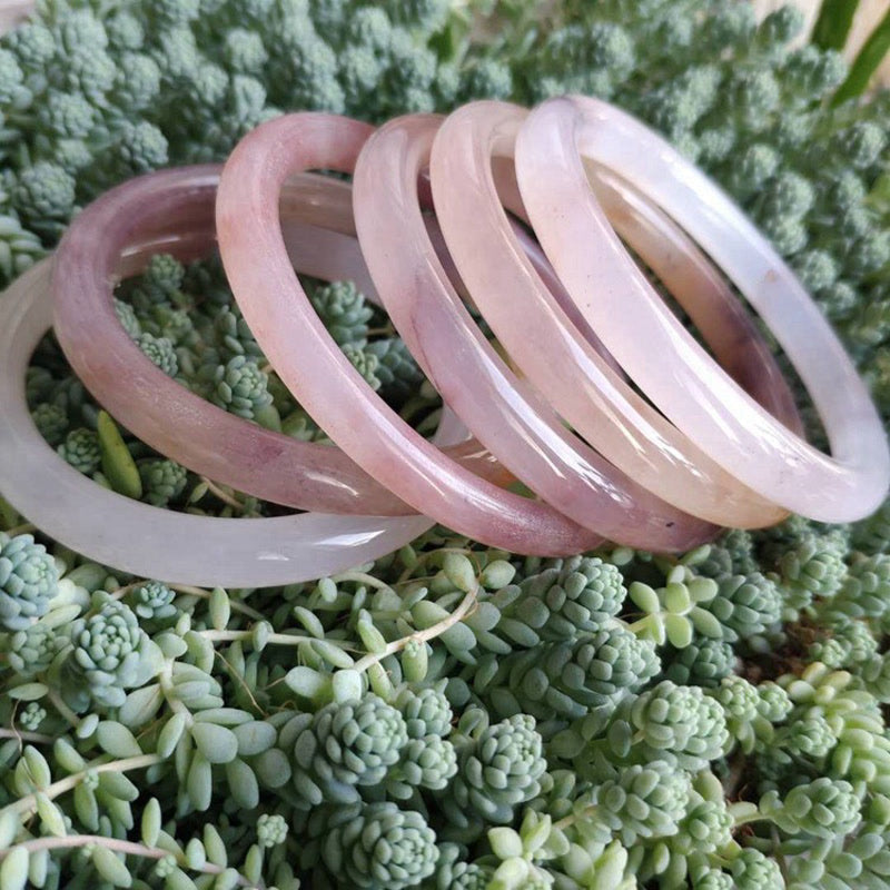 Armband Lila Jade - Glück Schutz Bangle