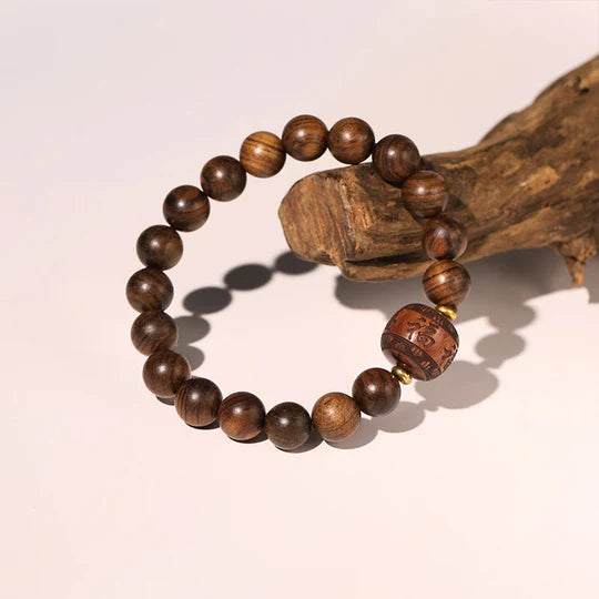 Armband Rosenholz Fu-Zeichen