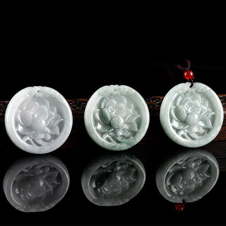 Jade Anhänger Lotus Blume Varianten