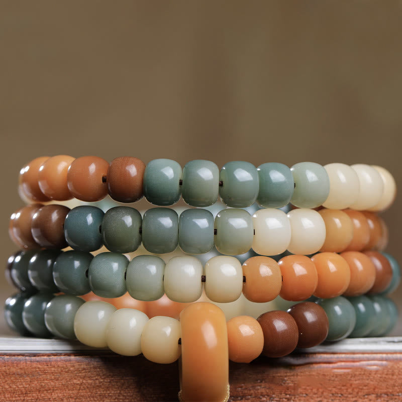 Mala Bodhi – Frieden & Harmonie Perlenarmband Naturstein Erdtöne stapelbar