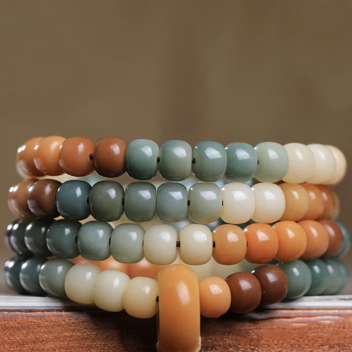 Mala Bodhi – Frieden & Harmonie Perlenarmband Naturstein Erdtöne stapelbar