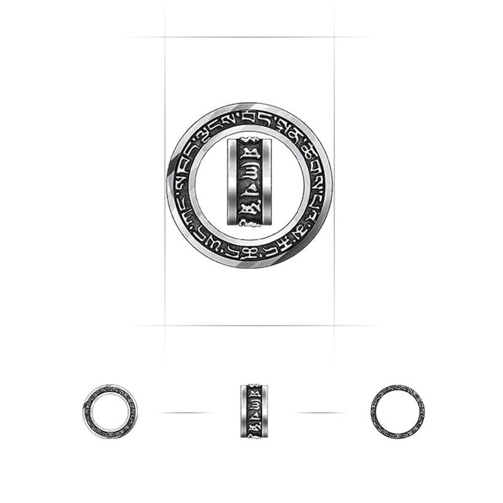 Anhänger Kette Tibetischer Gelassenheit Silber Ring