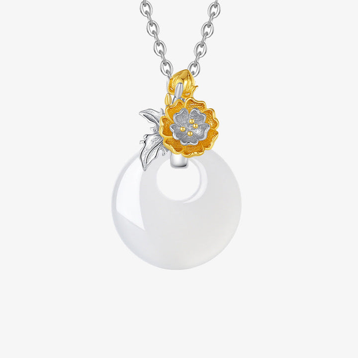 Kette Chalcedon Zwölf Blüten Harmonie Eleganz