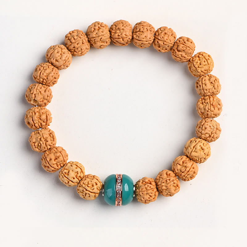 Armband Bodhi – Wohlstand mit Türkis Stein elastisch Naturperlen.