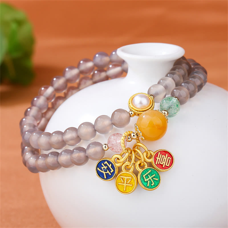 Armband Achat – Frieden & Balance mit Natursteinen und Anhängern.