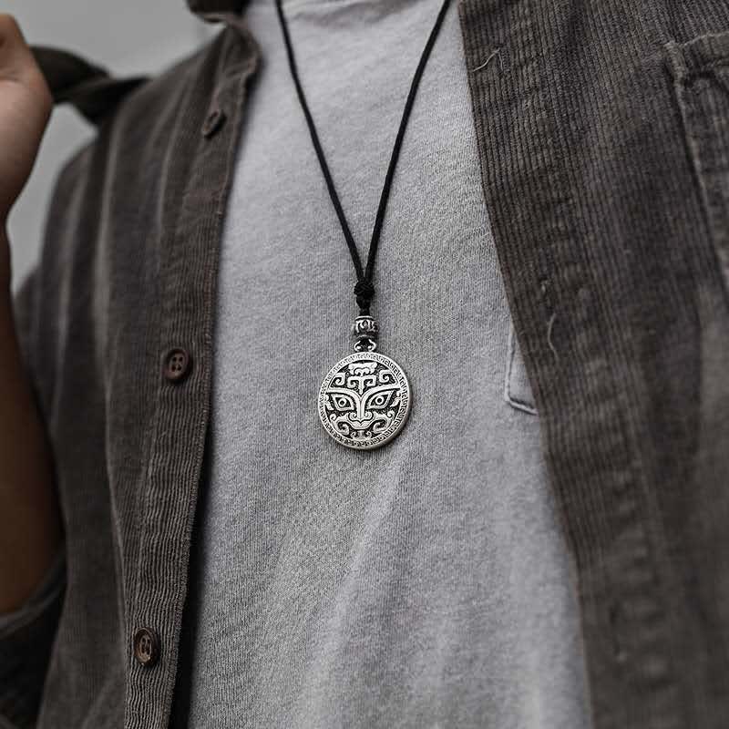 Anhänger Kette Taotie Silber Herren Glück