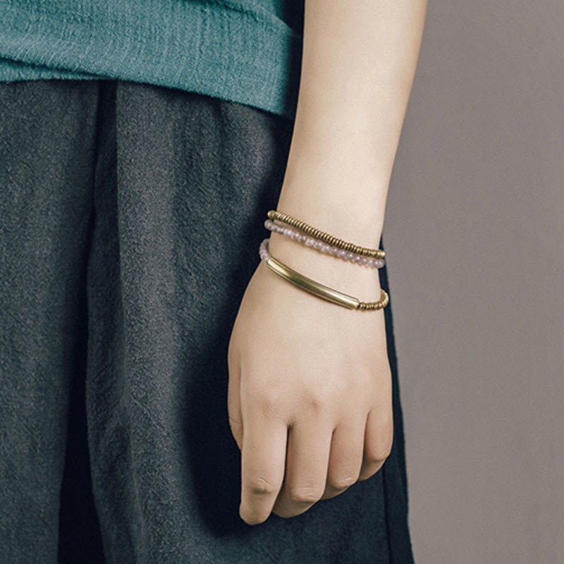 Armband Kupfer Achat Schutz elegantes Design mehrschichtig Handgelenk getragen