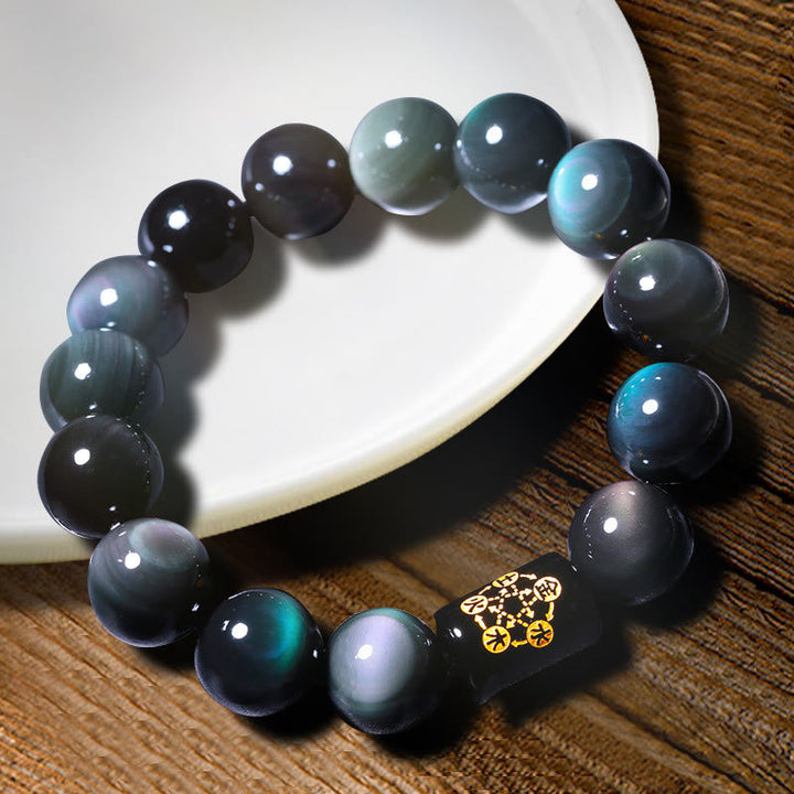 Armband Regenbogen Obsidian - Schutz Wandel