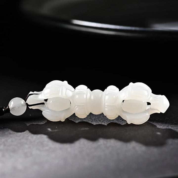 Hetian Jade Anhänger weiße Kette Erfolg Natur