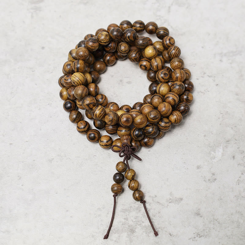 Mala 108 Perlen Sandelholz - Gebet Meditation