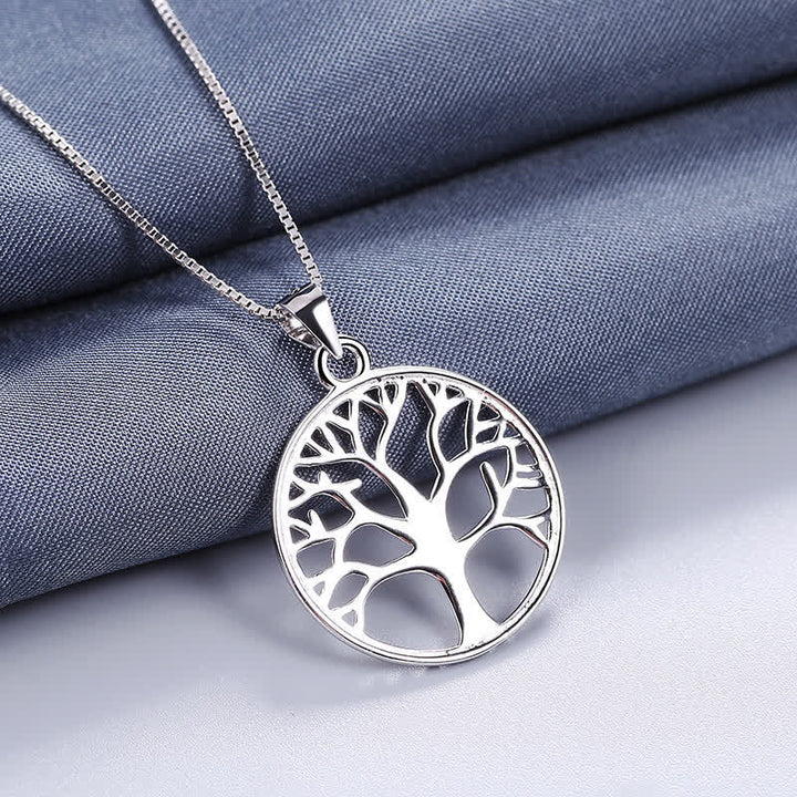 Silber Kette Lebensbaum Sterlingsilber Edelstein Anhänger