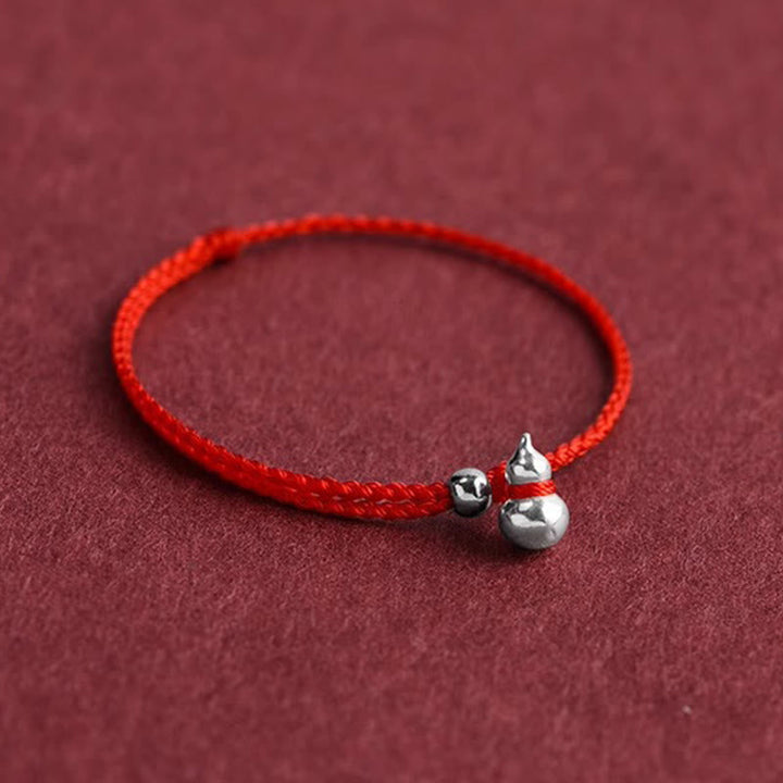 Armband 925 Silber Kürbis – Glück mit rotem Faden Wu Lou Anhänger