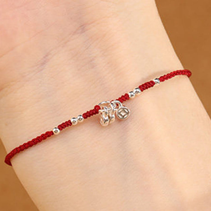 Rotes Armband 925 Silber Kupfer Pixiu Anhänger Schutz Stärke Handgelenk