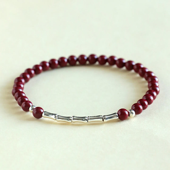 Armband 925 Silber Zinnober – Ruhe – Energie