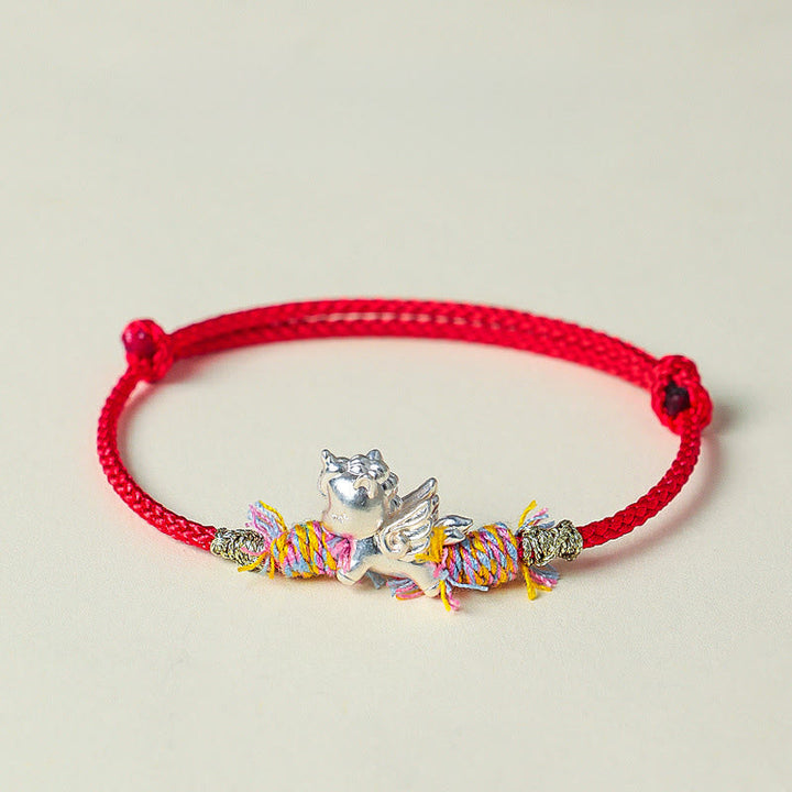 Armband 925 Silber Fu-Zeichen Jahr Des Pferdes – Glück