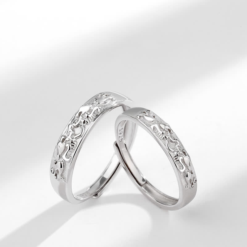Ring 925 Silber Pixiu Balance Schutz Paar Glücksbringer