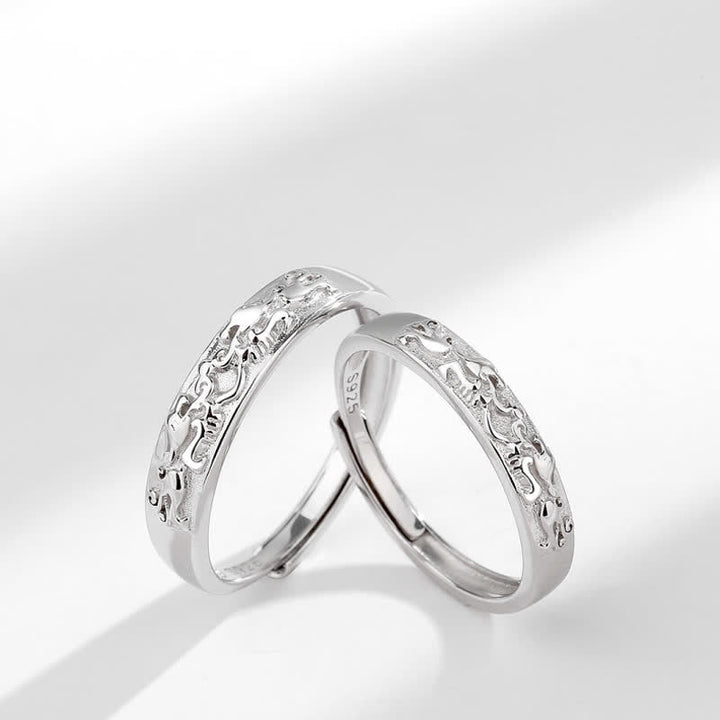 Ring 925 Silber Pixiu Balance Schutz Paar Glücksbringer