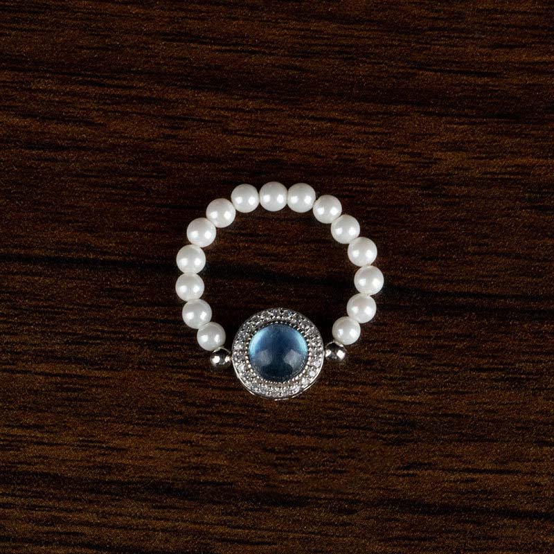 Ring 925 Silber Perle Chalcedon – Heilung