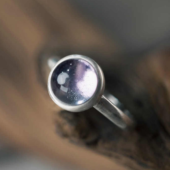 Ring 925 Silber Amethyst – Balance mit violettem Amethyst Harmonie