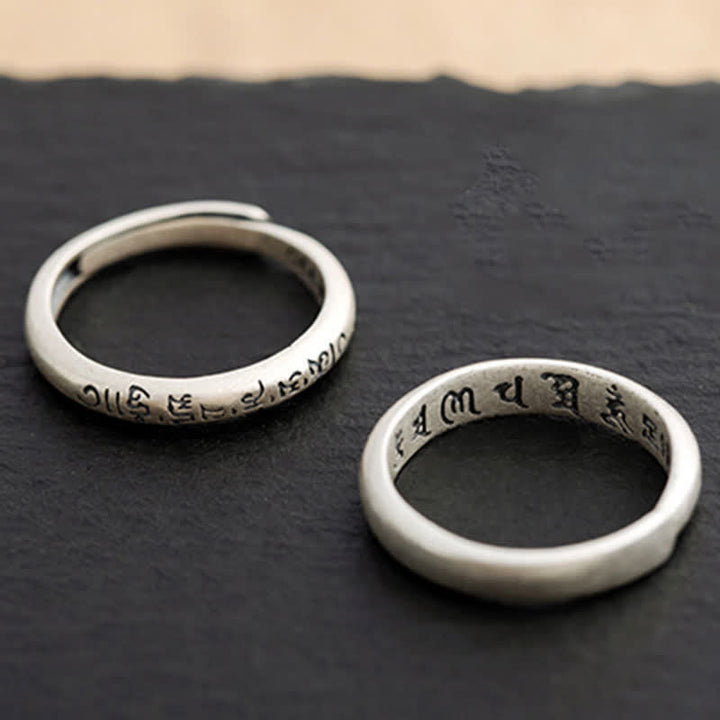 Ring 925 Silber Om Mani Padme Hum Liebe Frieden Buddhismus Mantra Schutz