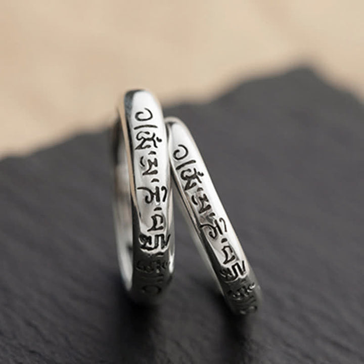 Ring 925 Silber Om Mani Padme Hum Liebe Frieden Buddhistischer Schmuck
