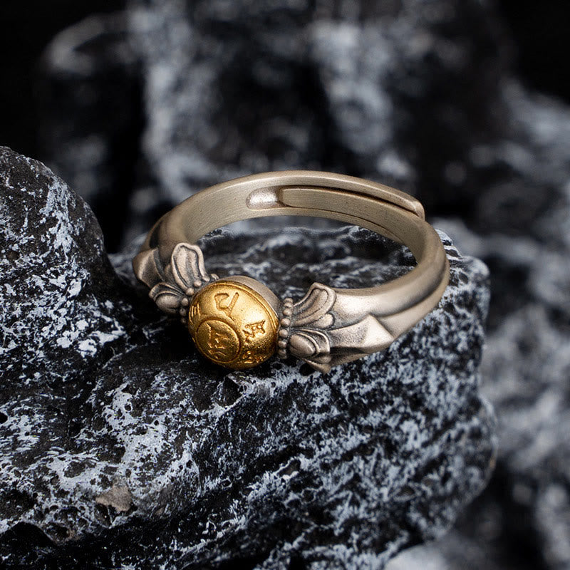 Ring 925 Silber Om Mani Padme Hum Frieden Buddhismus Schatz