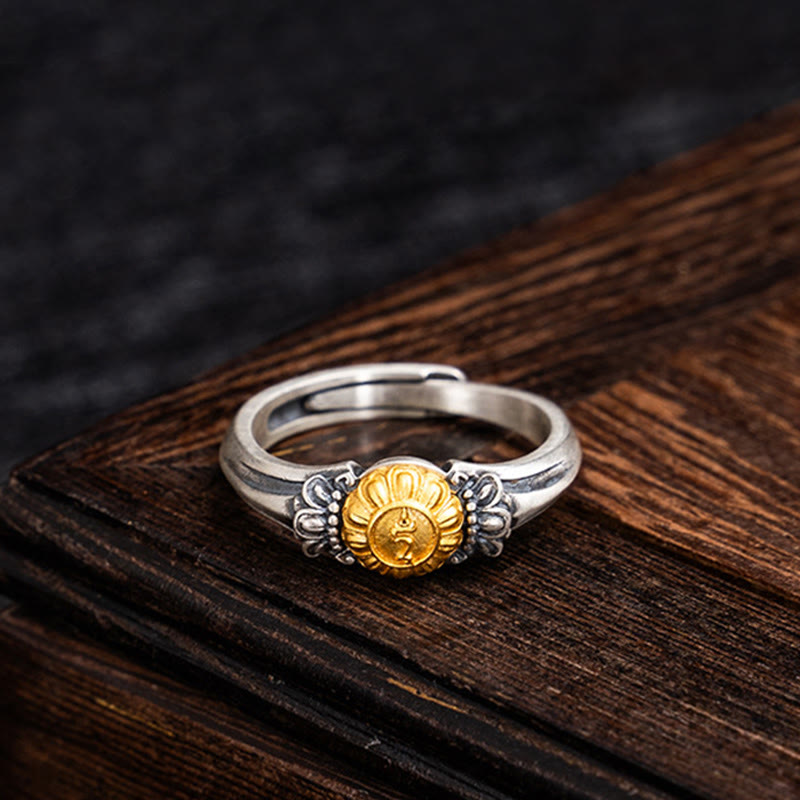 Tara Ring 925 Silber mit Schutz Symbol Spirituell Kraft